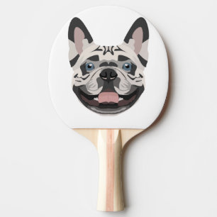 Pala De Ping Pong Bulldog francés del ilustracion