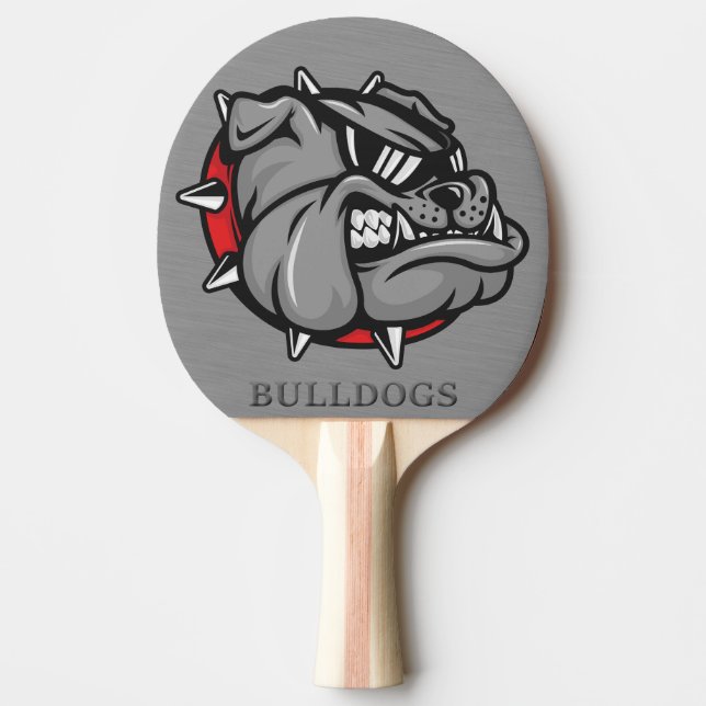 Pala De Ping Pong Bulldoges Mascot Ping Pong Paddle (Anverso)