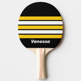 Pala De Ping Pong Bumblebee Nostalgic Across Striping with Name