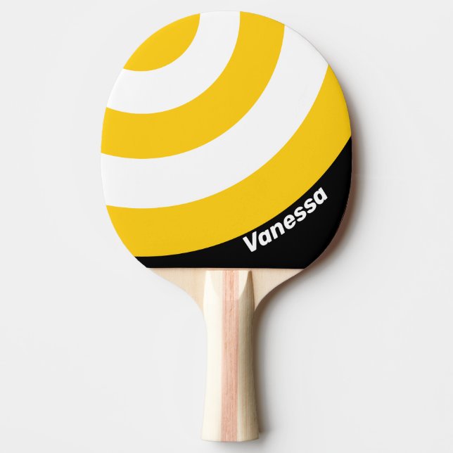 Pala De Ping Pong Bumblebee Nostalgic Circle Stripe with Name (Anverso)