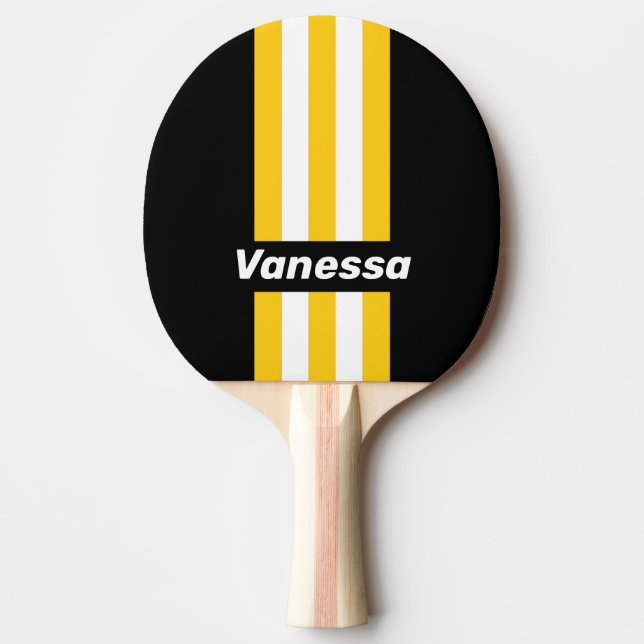 Pala De Ping Pong Bumblebee Nostalgic Pin Stripes with Name (Anverso)