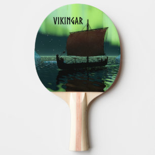 Pala De Ping Pong Buque Viking Y Luces Del Norte
