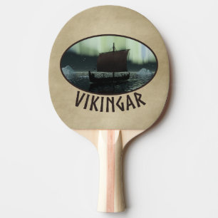 Pala De Ping Pong Buque Viking Y Luces Del Norte