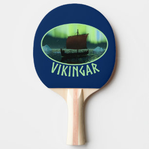 Pala De Ping Pong Buque Viking Y Luces Del Norte