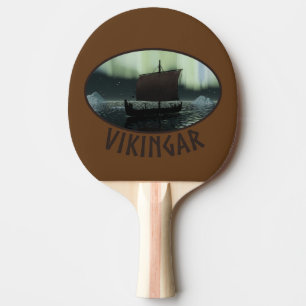 Pala De Ping Pong Buque Viking Y Luces Del Norte