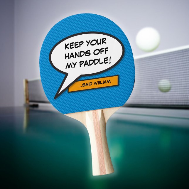 Pala De Ping Pong Burbuja moderna de discurso personalizado de Guay  (Funny Modern Cool Personalized Speech Bubble Ping Pong Paddle)