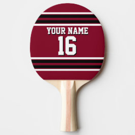 Pala De Ping Pong Burgundy Black Whats Team Jersey Personalizado Nom
