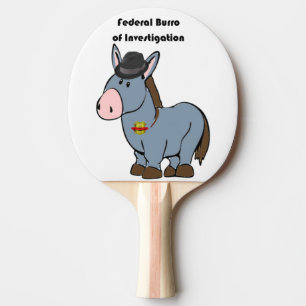 Pala De Ping Pong Burro Federal de Investigación del FBI, Personaliz