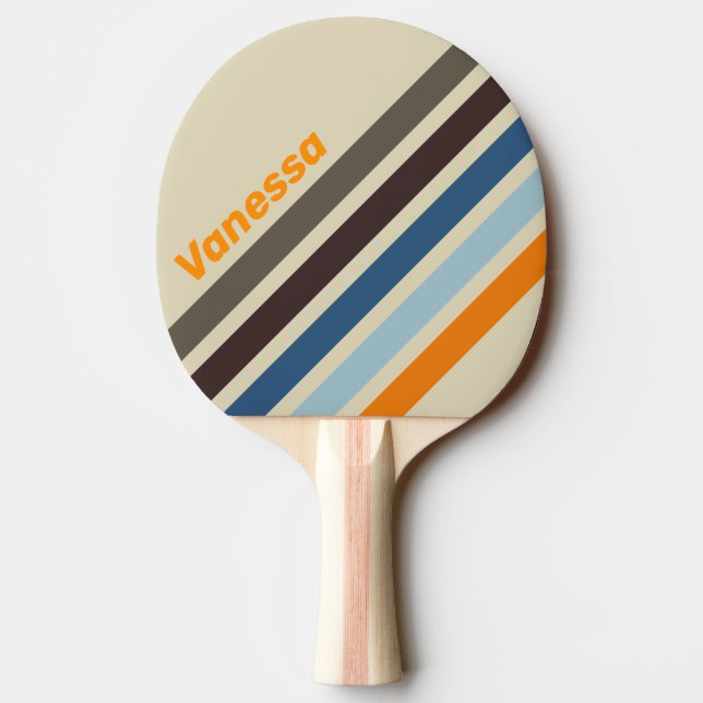 Pala De Ping Pong Butternut Fade Angled Striping with Name (Reverso)