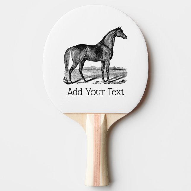 Pala De Ping Pong Caballo Antiguo de Pie (Anverso)