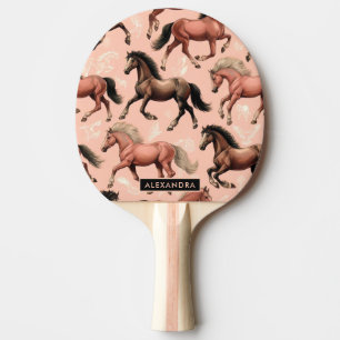 Pala De Ping Pong Caballo de color rosa sin soldadura