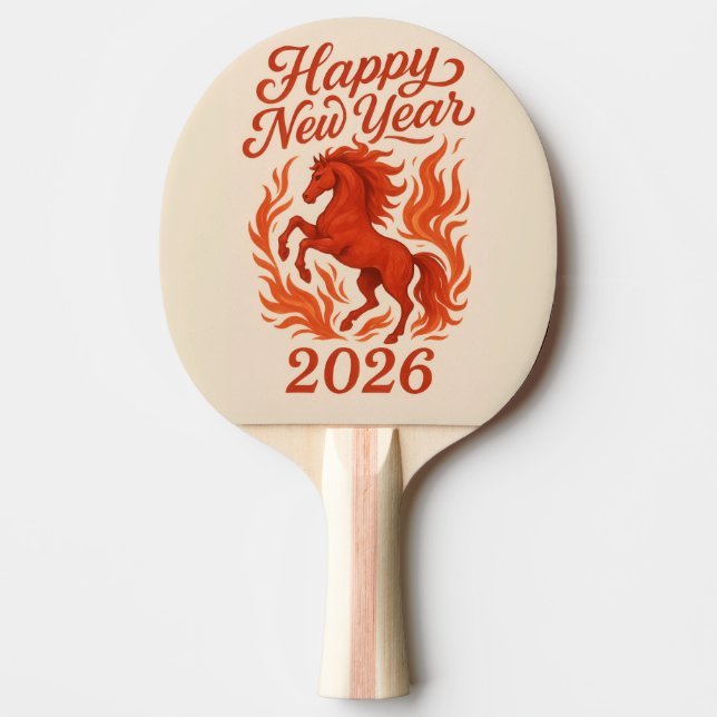 Pala De Ping Pong Caballo Rojo 2026 (Anverso)