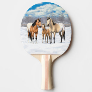 Pala De Ping Pong Caballos Appaloosa De Cuello Rojo