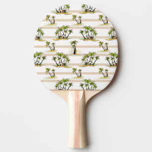 Pala De Ping Pong Cabaña y palmas tropicales