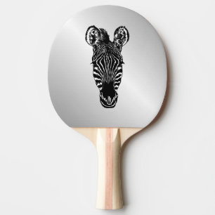 Pala De Ping Pong Cabeza de cebra con plata