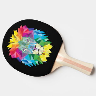 Pala De Ping Pong Cabeza de león en negro