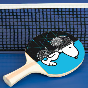 Pala De Ping Pong Cacahuetes   Diseño geométrico de Snoopy