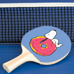 Pala De Ping Pong Cacahuetes Donut rosado Snoopy
