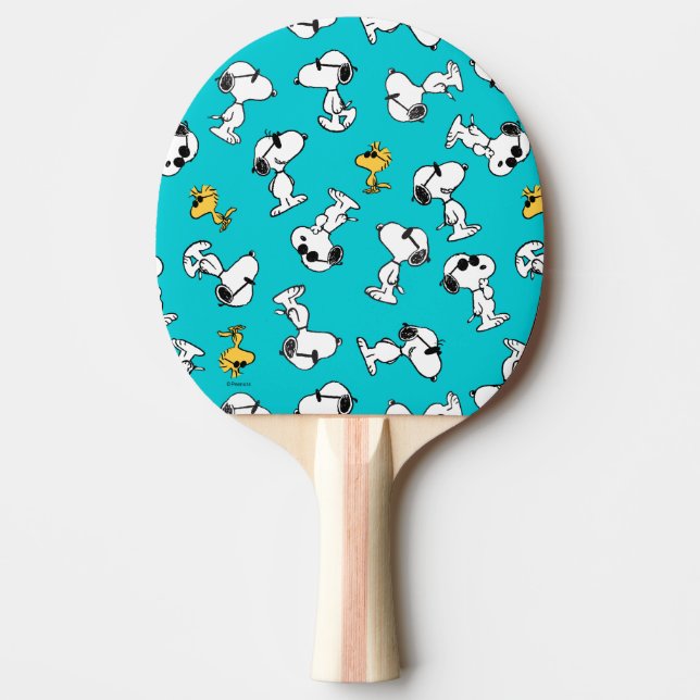 Pala De Ping Pong Cacahuetes | Patrón Snoopy & Gafas de sol (Anverso)