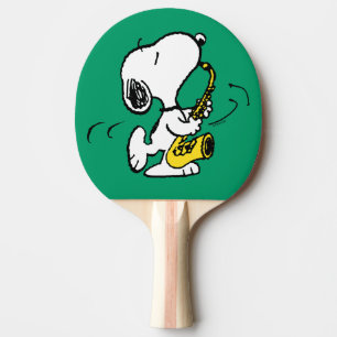 Pala De Ping Pong Cacahuetes   Snoopy Saxophone Player