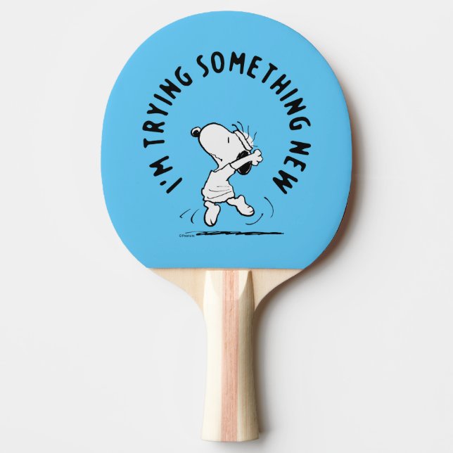 Pala De Ping Pong Cacahuetes | Snoopy Tramitando Algo Nuevo (Anverso)