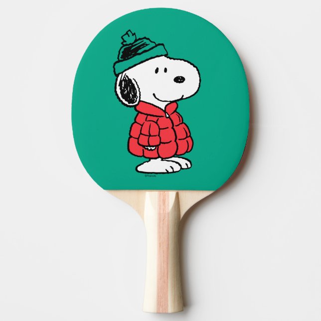 Pala De Ping Pong Cacahuetes | Snoopy Winter Coat & Gorra (Anverso)