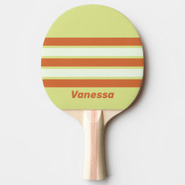 Pala De Ping Pong Cactus del Desierto Retro a través de Rayas con No