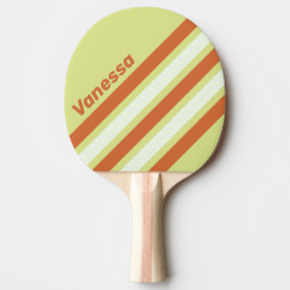 Pala De Ping Pong Cactus del Desierto Retro con Franjas en Ángulo y 