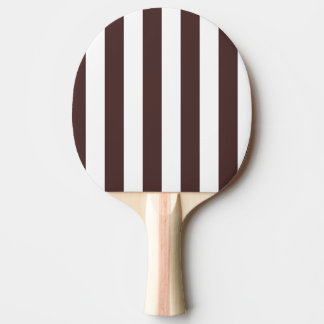 Pala De Ping Pong Café marrón y rayas verticales blancas