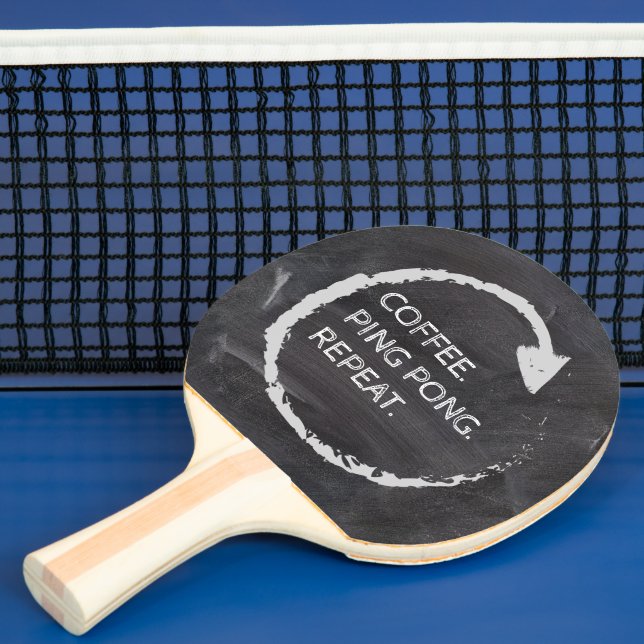 Pala De Ping Pong Café. Ping Pong. Repetir. Frase personalizada (in situ)