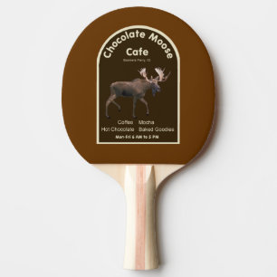 Pala De Ping Pong Cafetería de chocolate Moose