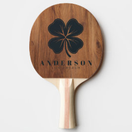 Pala De Ping Pong Caja de madera de arce Trébol de cuatro hojas con 