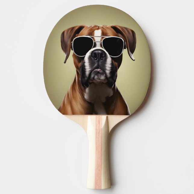 Pala De Ping Pong Caja de perro genial (Anverso)