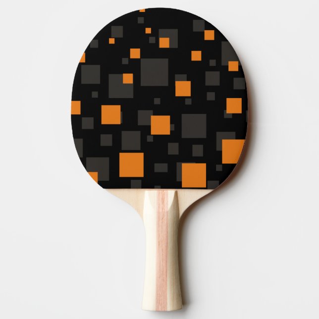 Pala De Ping Pong caja negra de Halloween abstracta de alerta de nar (Reverso)