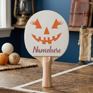 Pala De Ping Pong Calabaza de Halloween personalizada femenina Jack