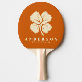 Pala De Ping Pong Calabaza de mediados de siglo de siglo trébol de c