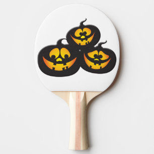 Pala De Ping Pong Calabazas de Halloween con expresiones divertidas