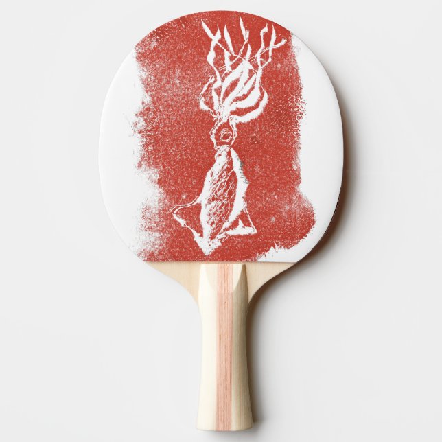 Pala De Ping Pong "Calamar gigante" Ping Pong Paddle (Reverso)