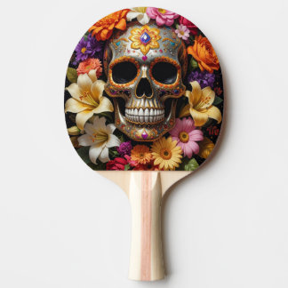 Pala De Ping Pong Calavera de Azúcar Ornata