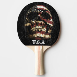 Pala De Ping Pong Calavera de Estados Unidos