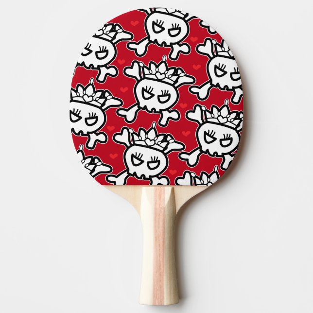 Pala De Ping Pong Calavera de la Princesa Tiara y brújula de los hue (Anverso)
