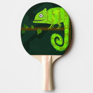 Pala De Ping Pong Camaleón verde lindo