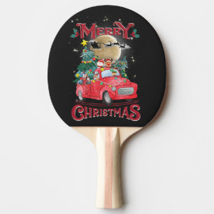 Pala De Ping Pong Camión de Santa Cruz Roja Vintage navideña