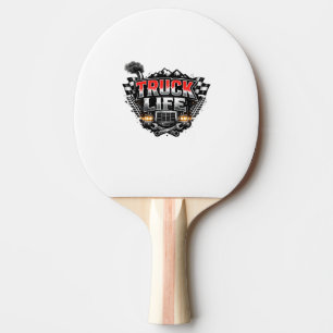 Pala De Ping Pong Camioneta Vida Grunge Distorsionada Rojo Cromo Gor