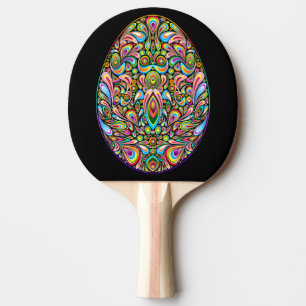 Pala De Ping Pong Camiseta Orgánica para Niños con Diseño Psicodélic