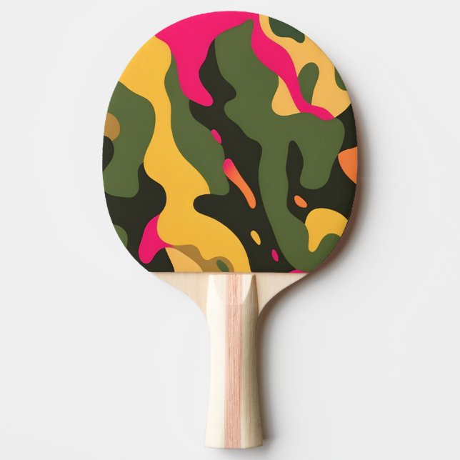 Pala De Ping Pong Camo Resumen Ping Pong Paddle (Anverso)