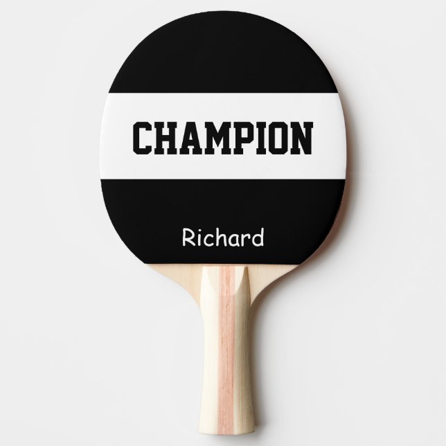 Pala De Ping Pong Campeón de nombres personalizados personalizado pe (Anverso)