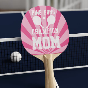 Pala De Ping Pong Campeón de tenis de mesa rosa mamá Ping Pong Paddl