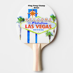 Pala De Ping Pong Campeón personalizado de Las Vegas