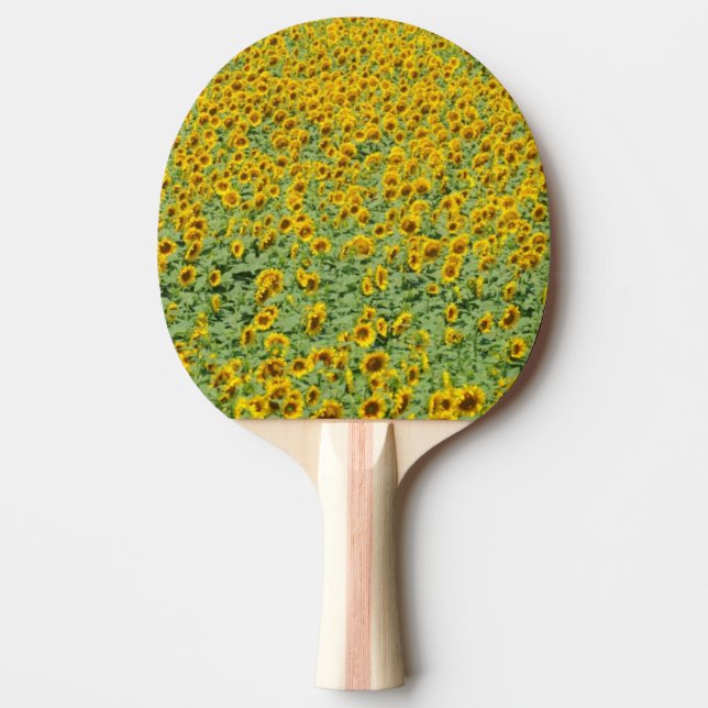 Pala De Ping Pong Campo amarillo del girasol (Anverso)